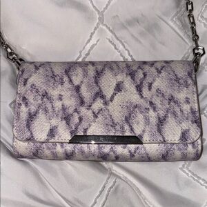 Purple Snake Print Women's Bag